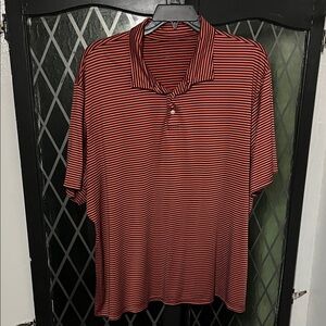 Striped Red and Black Men's Polo